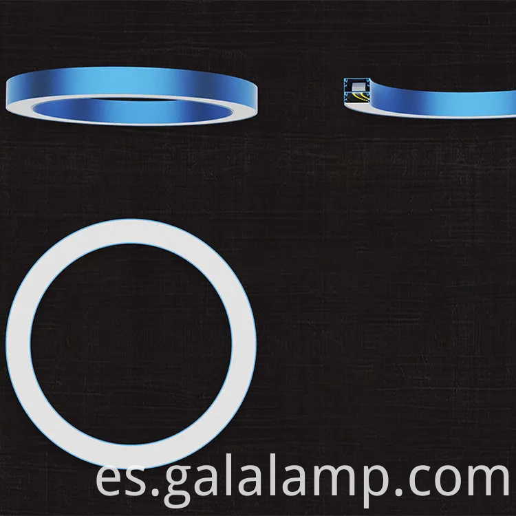 Luz colgante de anillo LED moderno elegante para oficinas elegantes